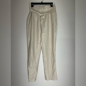 Bagatelle‎ Faux Leather Cream Pull On Paper Bag Pants Size Small